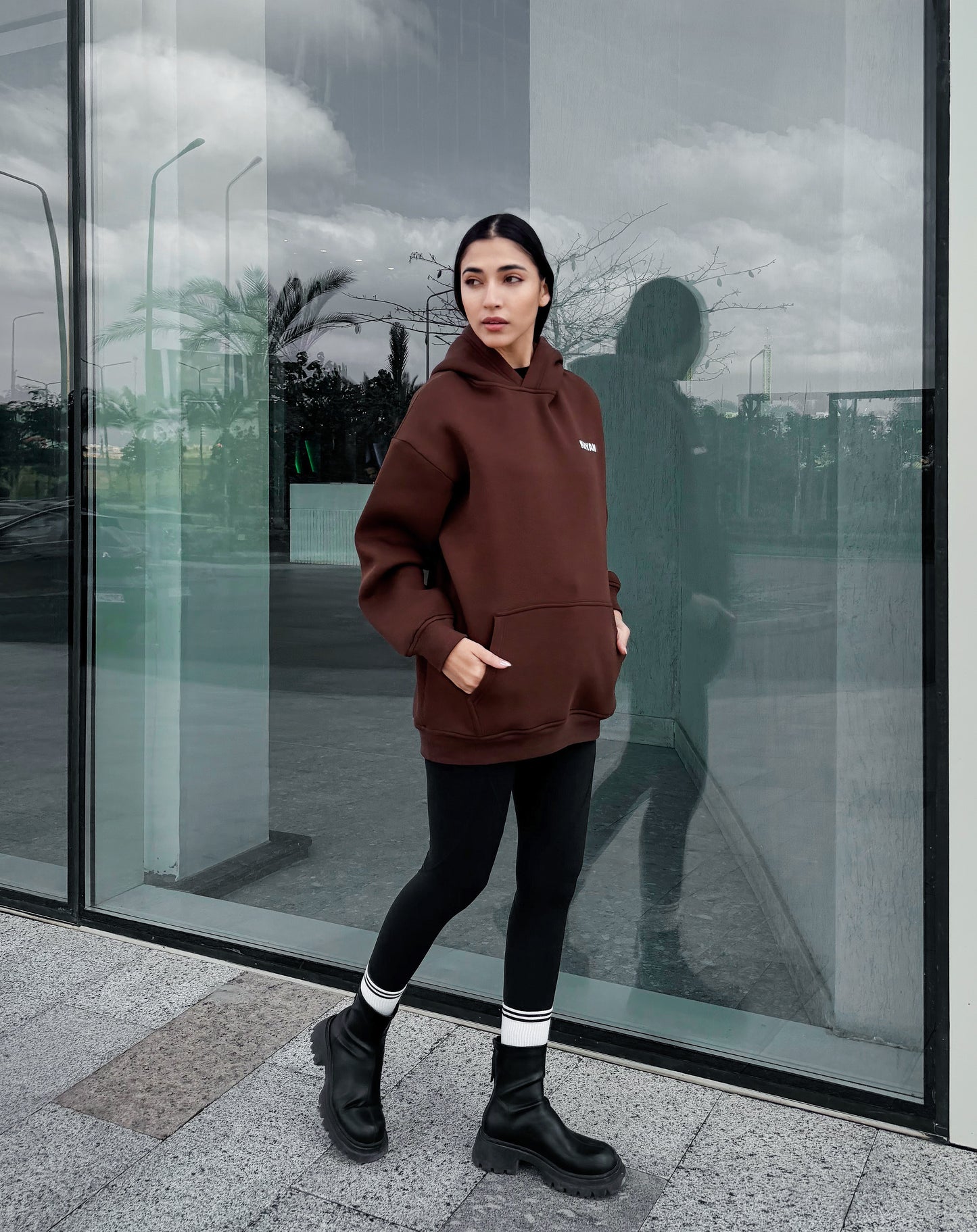 All Day Chill Hoodie - Brown