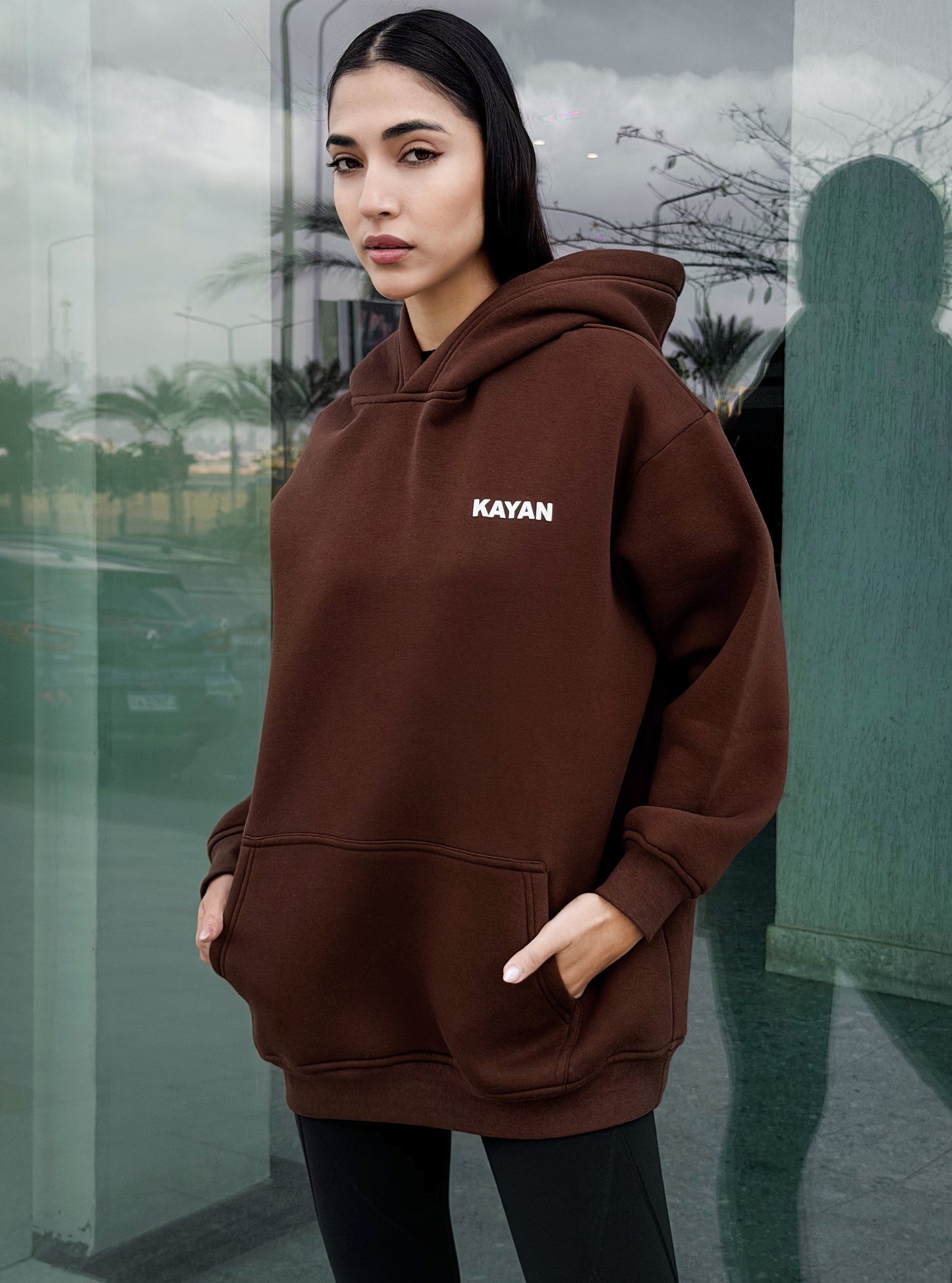 All Day Chill Hoodie - Brown