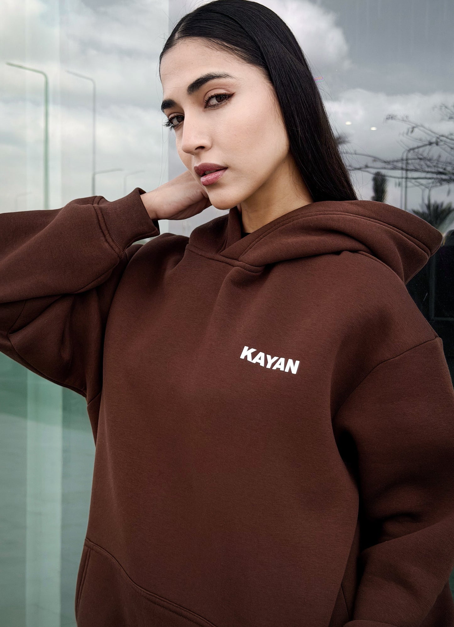 All Day Chill Hoodie - Brown