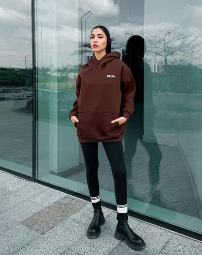 All Day Chill Hoodie - Brown